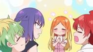 Miwa, Kazuki, Niko, and Yu as seen in Dealing with Mikadono Sisters Is a Breeze episode 9 (Image via P.A. Works)
